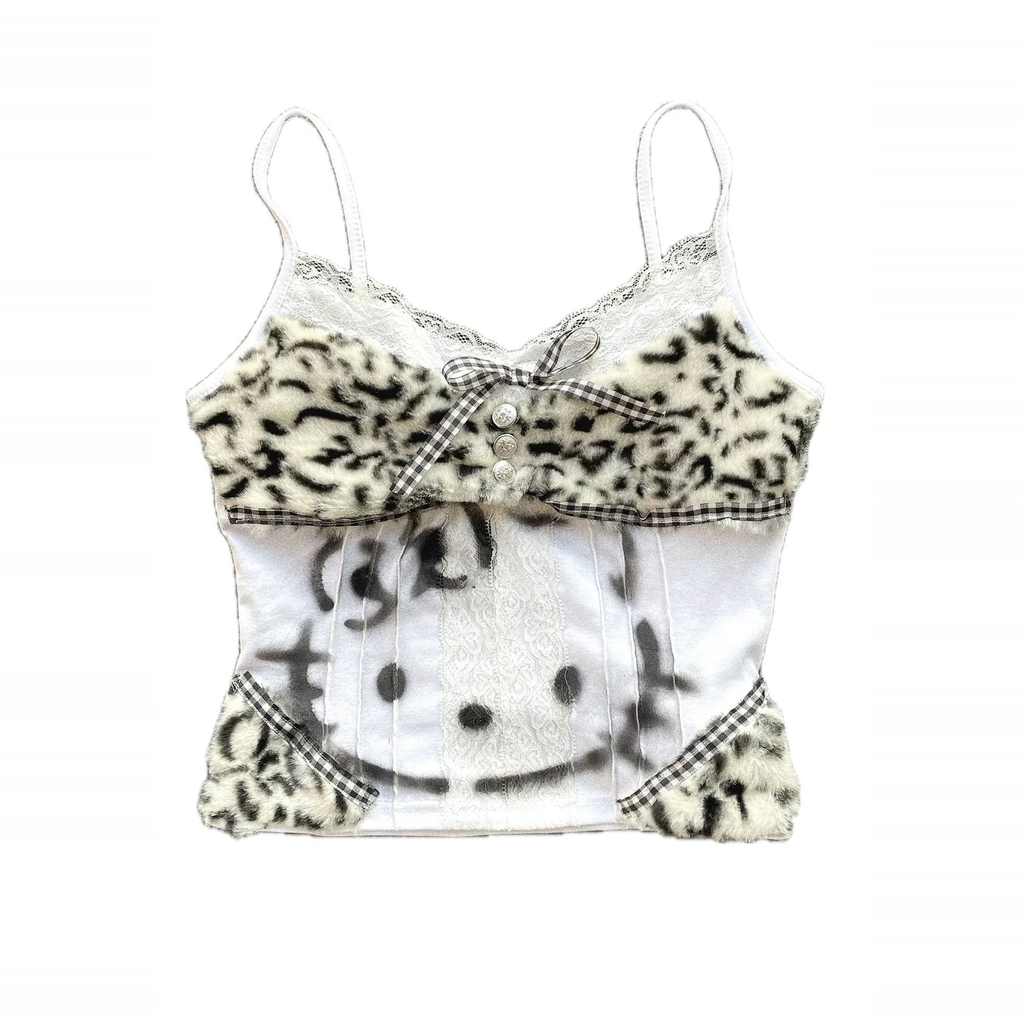 Leopard Hello Kitty Crop